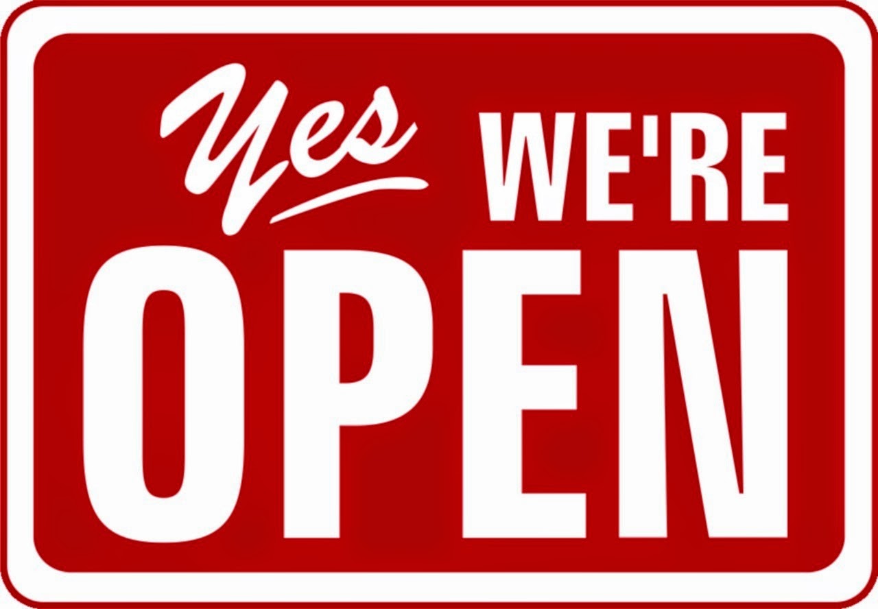 Yes we are open